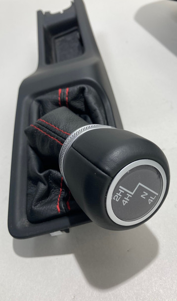 2020-2023 Jeep Gladiator Rubicon Automatic Shift Knob w/ Boot / Transfer Case Knob / Red Stitching / JT002