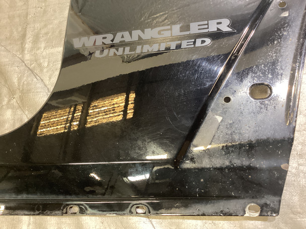 2007-2018 Jeep Wrangler JK Passenger Side Fender Apron Panel / Black JK012