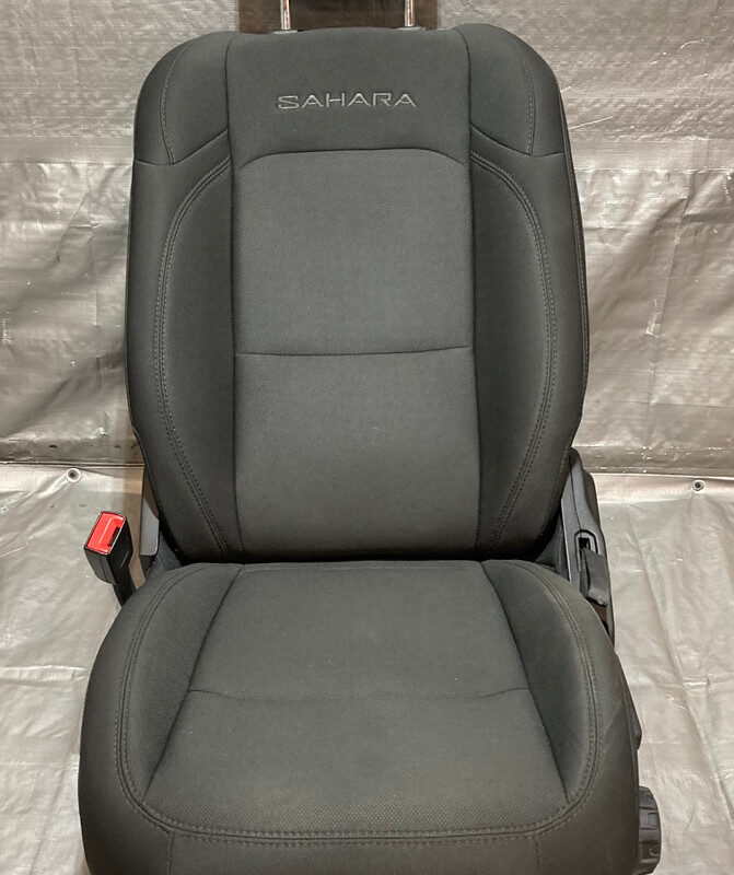 2018-2021 Jeep Wrangler JL Unlimited 4DR Sahara Driver Side Front Black Cloth Seat / JL007