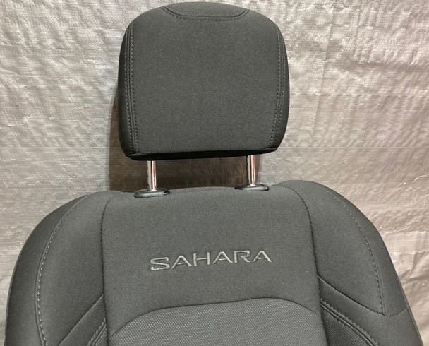 2018-2021 Jeep Wrangler JL Unlimited 4DR Sahara Driver Side Front Black Cloth Seat / JL007