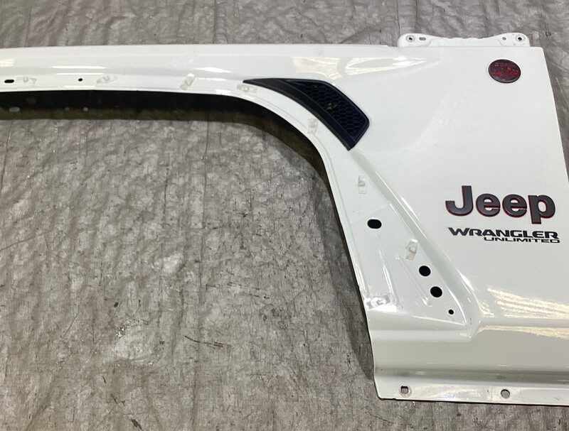 2018-2023 Jeep Wrangler JL Driver Front Fender Apron Panel / Bright White JL009
