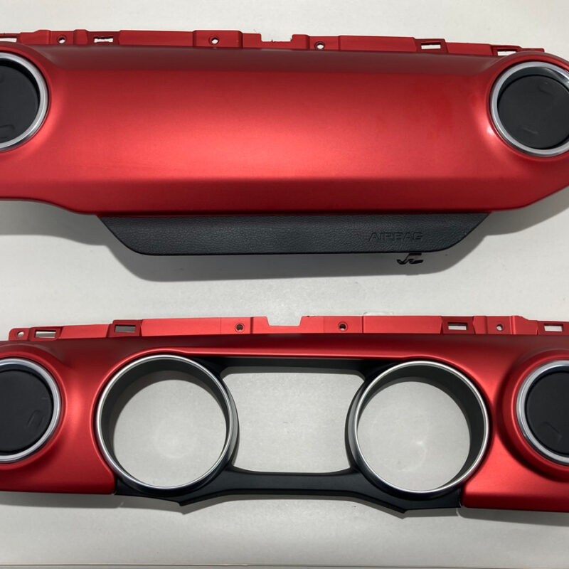 2018-2023 Jeep Wrangler JL Rubicon Cluster Surround / Passenger Dashboard Trim Panels / Red / JL009