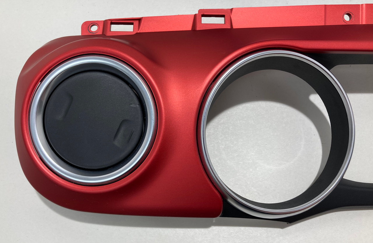 2018-2023 Jeep Wrangler JL Rubicon Cluster Surround / Passenger Dashboard Trim Panels / Red / JL009