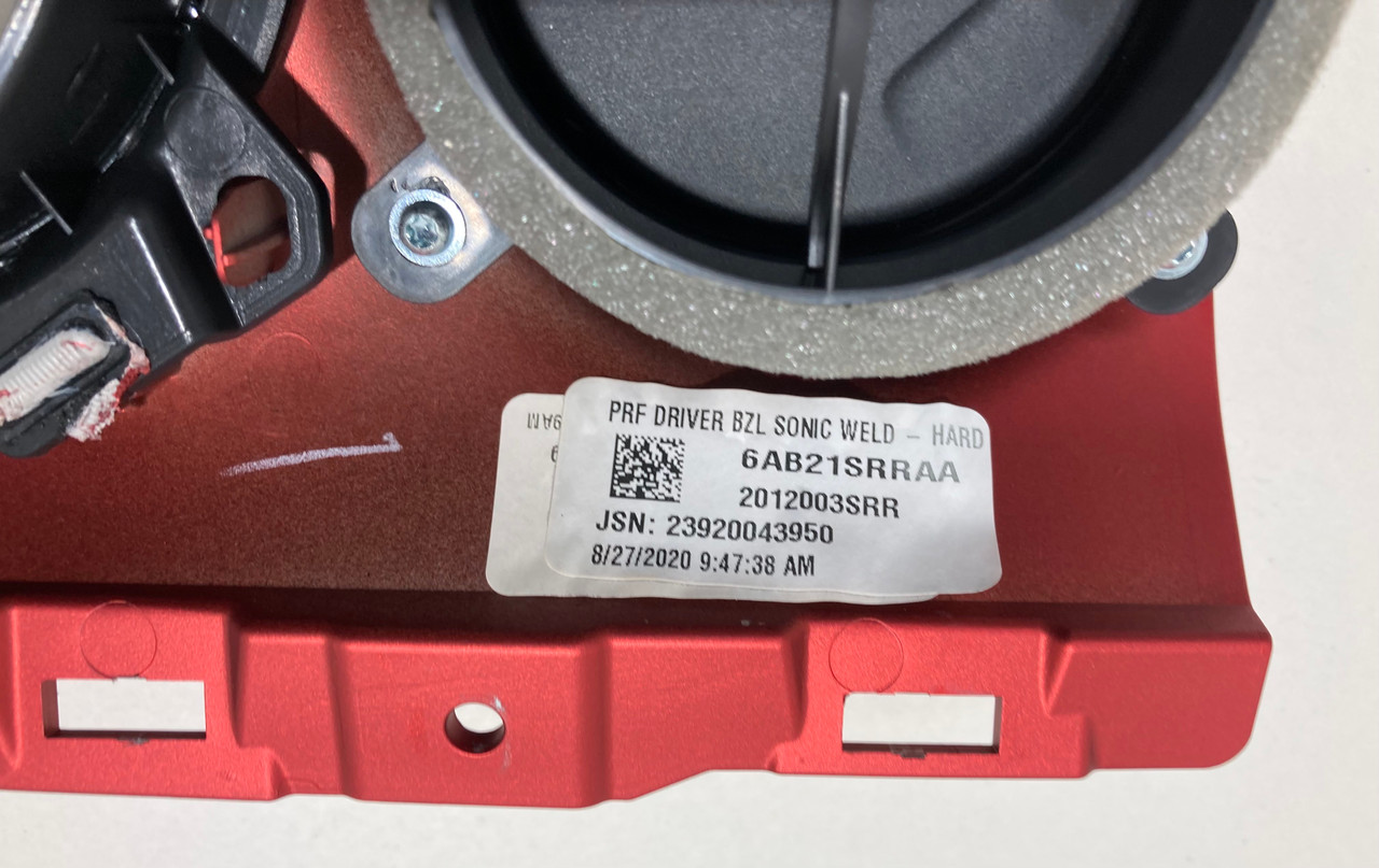 2018-2023 Jeep Wrangler JL Rubicon Cluster Surround / Passenger Dashboard Trim Panels / Red / JL009