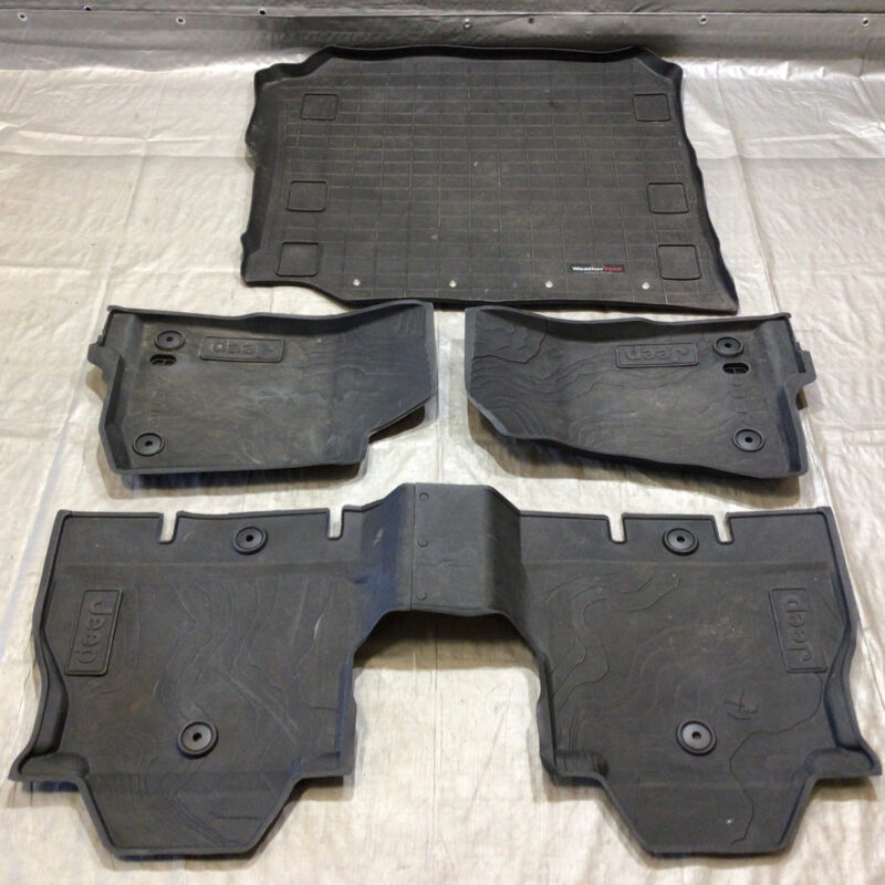 2018-2021 Jeep Wrangler JL Unlimited All Weather Rubber Floor Mats w/ Trunk Mat / JL002