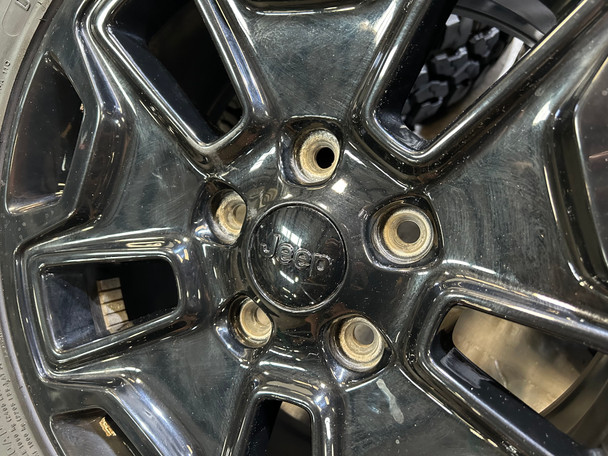 2007-2024 Jeep Wrangler Willy's 17" Gloss Black Wheels Rims w/ Tires / Set of 5 / JK012