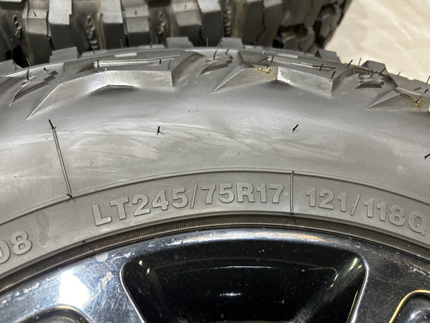 2007-2024 Jeep Wrangler Willy's 17" Gloss Black Wheels Rims w/ Tires / Set of 5 / JK012