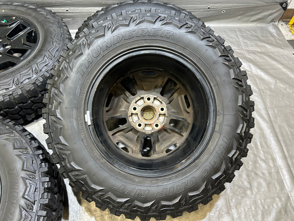 2007-2024 Jeep Wrangler Willy's 17" Gloss Black Wheels Rims w/ Tires / Set of 5 / JK012