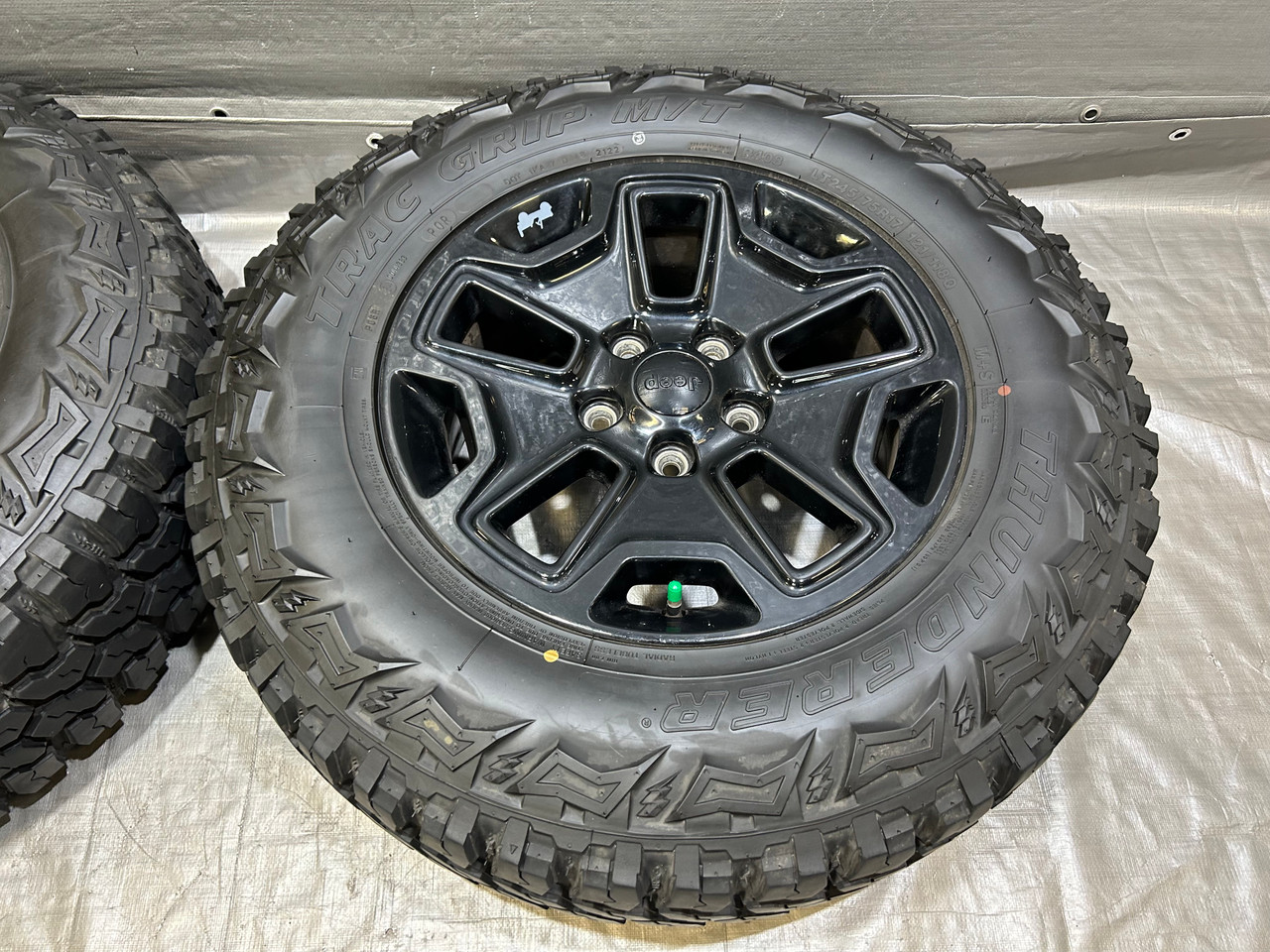 2007-2024 Jeep Wrangler Willy's 17" Gloss Black Wheels Rims w/ Tires / Set of 5 / JK012